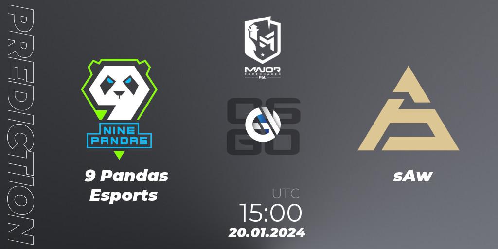 9 Pandas Esports vs sAw: Match Prediction. 20.01.2024 at 15:00, Counter-Strike (CS2), PGL CS2 Major Copenhagen 2024 Europe RMR Closed Qualifier
