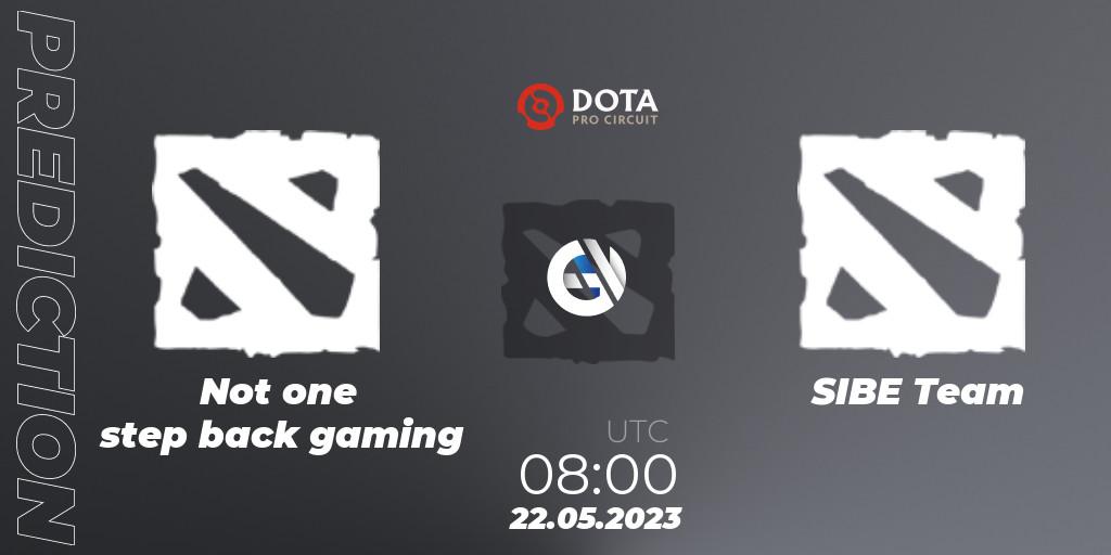 Not one step back gaming vs SIBE Team: Match Prediction. 22.05.2023 at 08:33, Dota 2, DPC 2023 Tour 3: EEU Closed Qualifier
