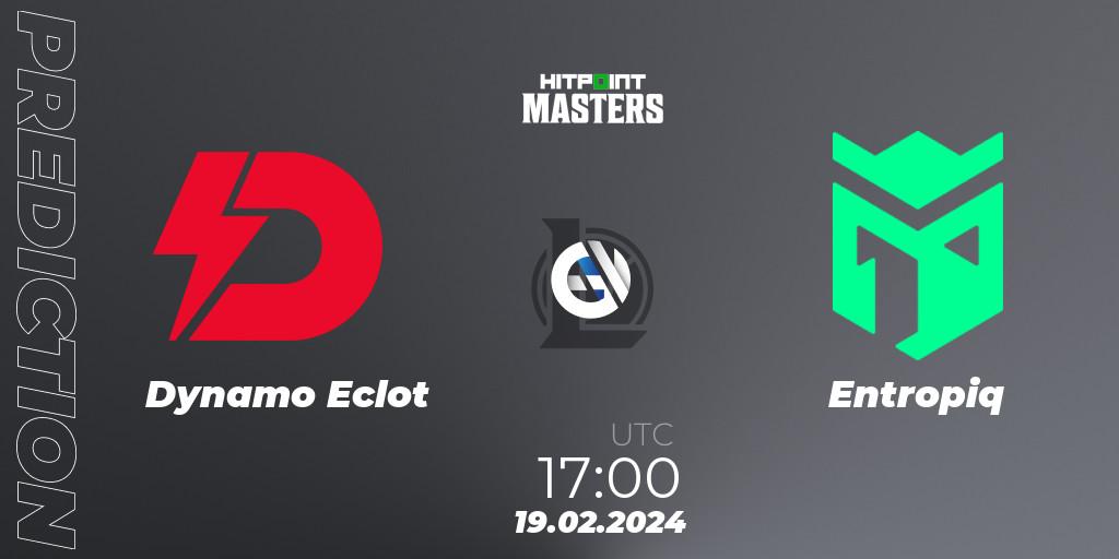 Dynamo Eclot vs Entropiq: Match Prediction. 19.02.24, LoL, Hitpoint Masters Spring 2024