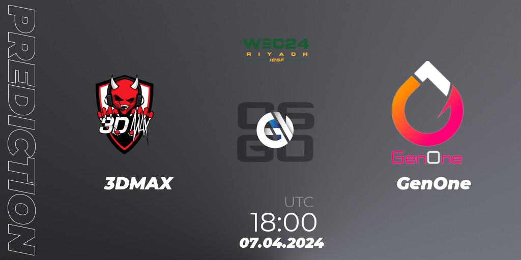 3DMAX vs GenOne: Match Prediction. 07.04.24, CS2 (CS:GO), IESF World Esports Championship 2024: French Qualifier