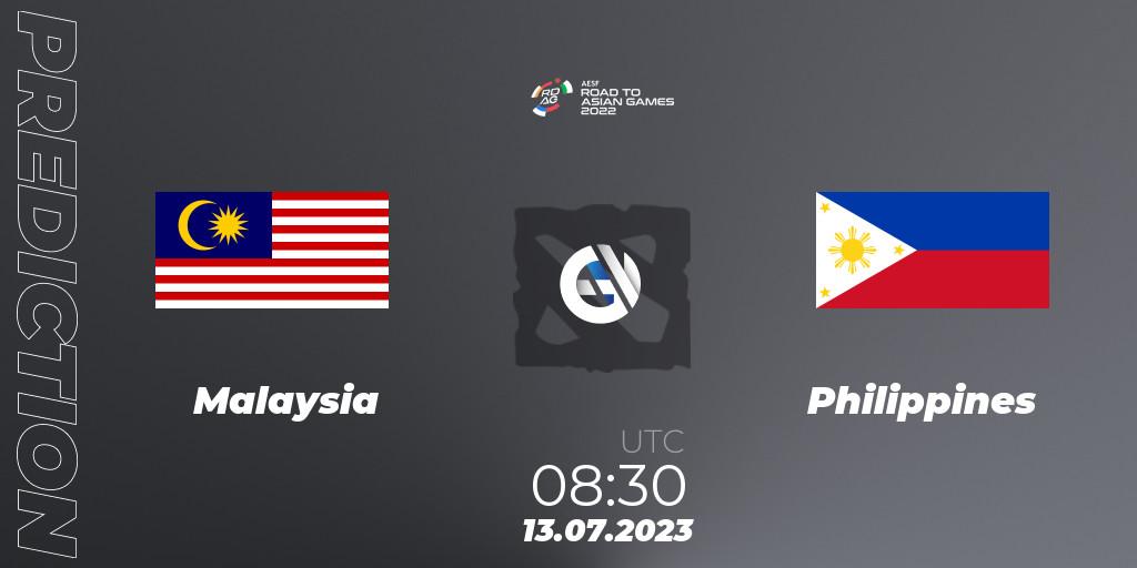 Malaysia vs Philippines: Match Prediction. 13.07.2023 at 08:46, Dota 2, 2022 AESF Road to Asian Games - Southeast Asia