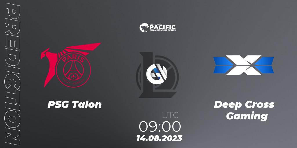 PSG Talon vs Deep Cross Gaming: Match Prediction. 14.08.2023 at 09:00, LoL, PACIFIC Championship series Playoffs