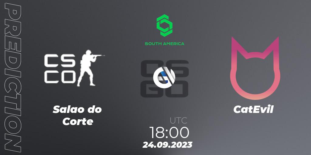 Salao do Corte vs CatEvil: Match Prediction. 24.09.2023 at 18:00, Counter-Strike (CS2), CCT South America Series #12: Open Qualifier