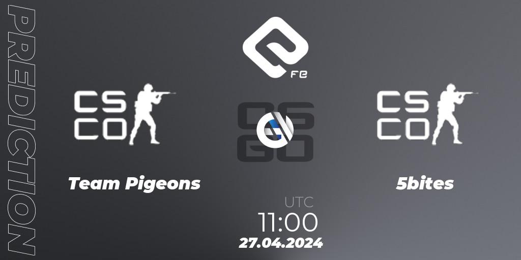 Team Pigeons vs 5bites: Match Prediction. 27.04.2024 at 11:00, Counter-Strike (CS2), ELITE FE #1
