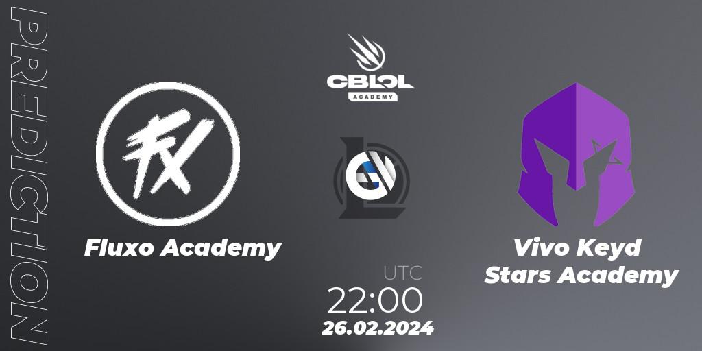 Fluxo Academy vs Vivo Keyd Stars Academy: Match Prediction. 26.02.24, LoL, CBLOL Academy Split 1 2024