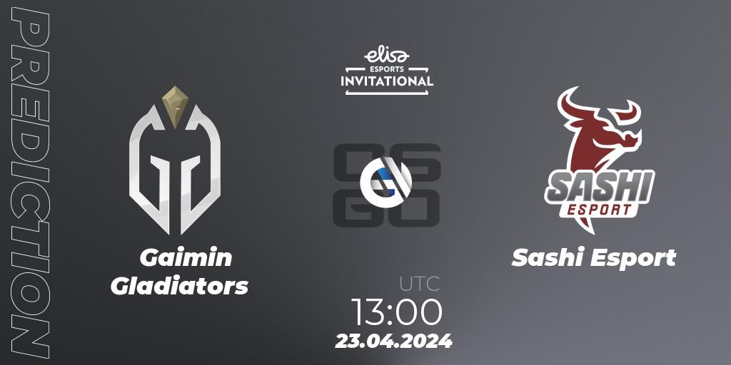 Gaimin Gladiators vs Sashi Esport: Match Prediction. 23.04.24, CS2 (CS:GO), Elisa Invitational Spring 2024