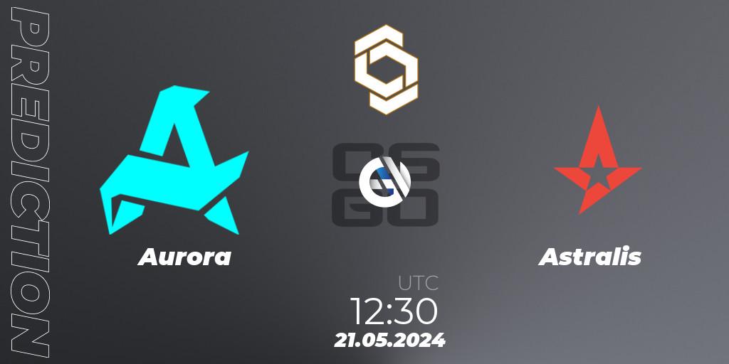Aurora vs Astralis: Match Prediction. 21.05.2024 at 12:30, Counter-Strike (CS2), CCT Global Finals