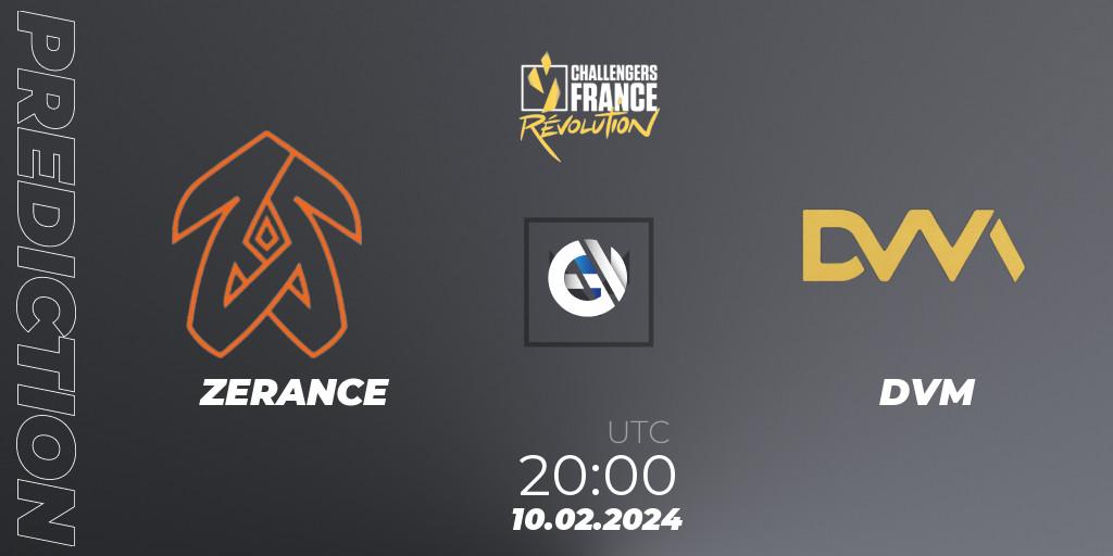 ZERANCE vs DVM: Match Prediction. 10.02.24, VALORANT, VALORANT Challengers 2024 France: Revolution Split 1