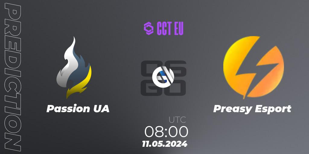 Passion UA vs Preasy Esport: Match Prediction. 11.05.2024 at 08:00, Counter-Strike (CS2), CCT Season 2 European Series #3 Play-In