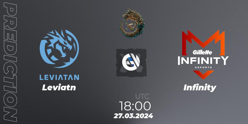 Leviatán vs Infinity: Match Prediction. 27.03.24, Dota 2, PGL Wallachia Season 1: South America Closed Qualifier