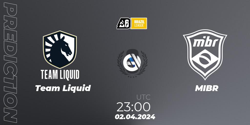 Team Liquid vs MIBR: Match Prediction. 02.04.24, Rainbow Six, Brazil League 2024 - Stage 1