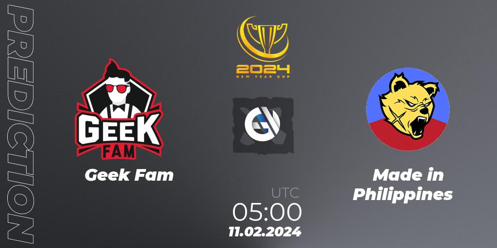 Geek Fam vs Made in Philippines: Match Prediction. 11.02.24, Dota 2, New Year Cup 2024