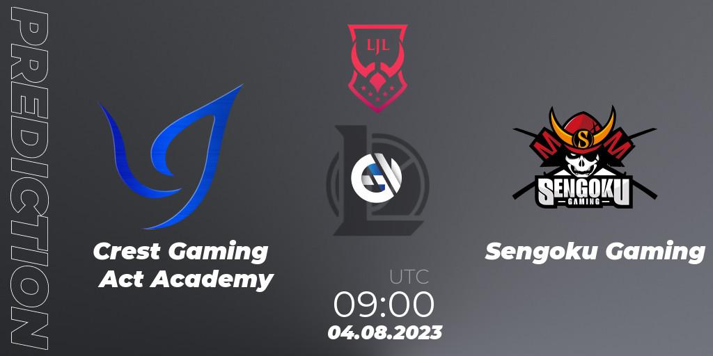 Crest Gaming Act Academy vs Sengoku Gaming: Match Prediction. 04.08.23, LoL, LJL Summer 2023