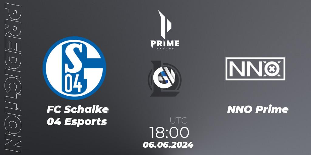 FC Schalke 04 Esports vs NNO Prime: Match Prediction. 06.06.2024 at 18:00, LoL, Prime League Summer 2024