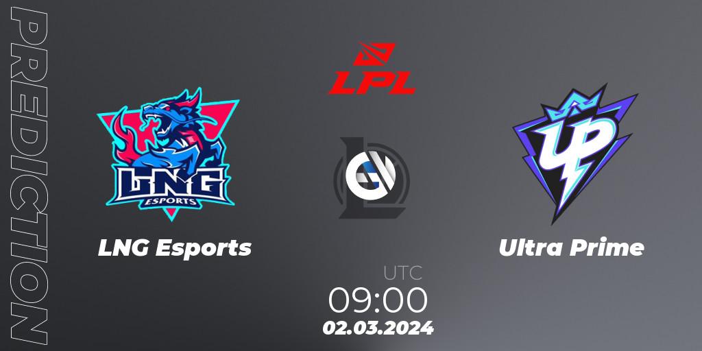 LNG Esports vs Ultra Prime: Match Prediction. 02.03.24, LoL, LPL Spring 2024 - Group Stage