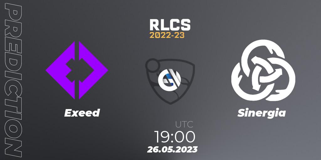 Exeed vs Sinergia: Match Prediction. 26.05.23, Rocket League, RLCS 2022-23 - Spring: South America Regional 2 - Spring Cup