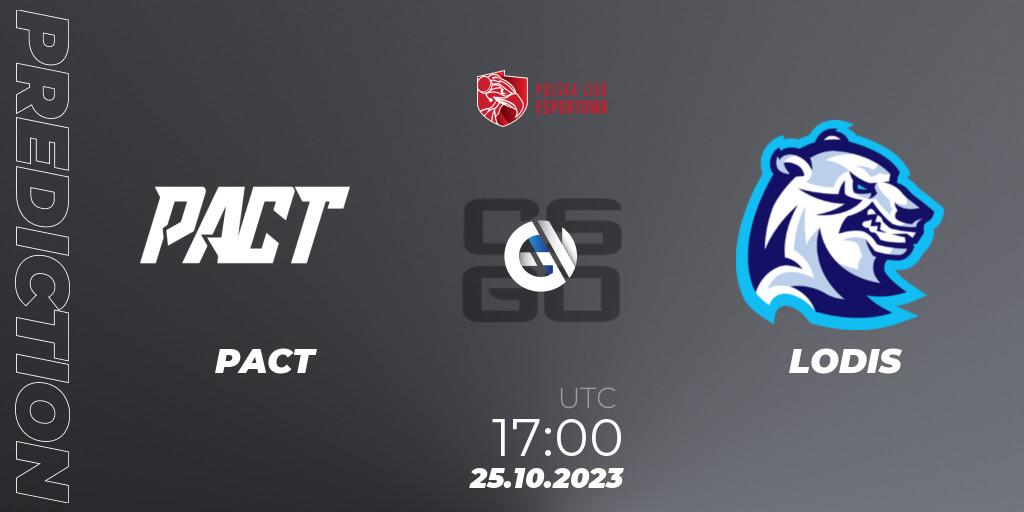 PACT vs LODIS: Match Prediction. 25.10.23, CS2 (CS:GO), Polska Liga Esportowa 2023: Split #3