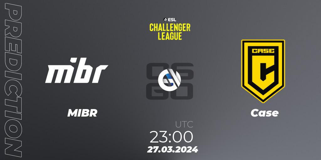 MIBR vs Case: Match Prediction. 27.03.24, CS2 (CS:GO), ESL Challenger League Season 47: South America