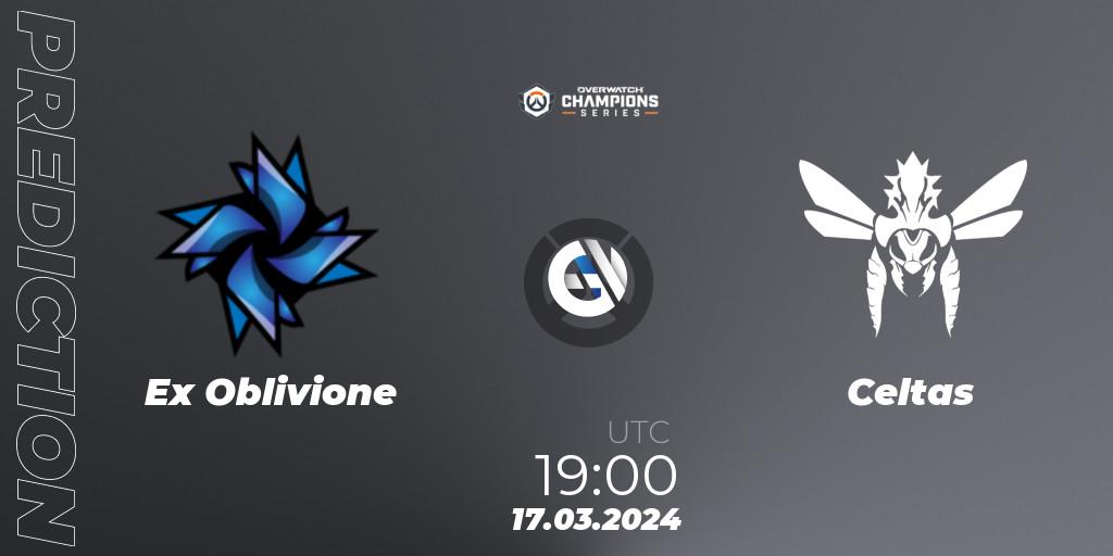 Ex Oblivione vs Celtas: Match Prediction. 17.03.2024 at 19:00, Overwatch, Overwatch Champions Series 2024 - EMEA Stage 1 Group Stage