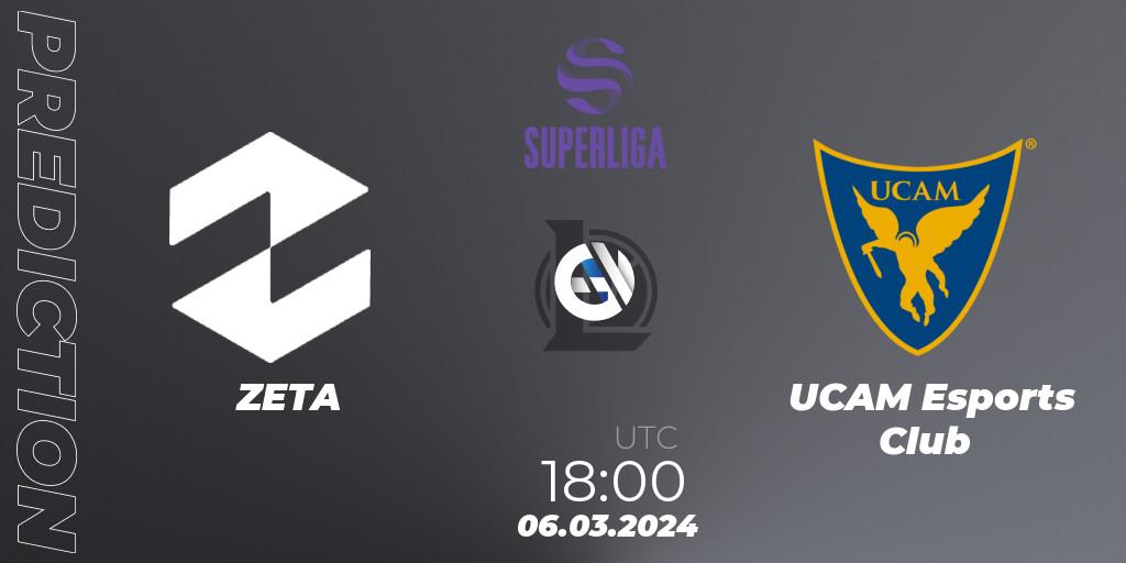 ZETA vs UCAM Esports Club: Match Prediction. 06.03.24, LoL, Superliga Spring 2024 - Group Stage