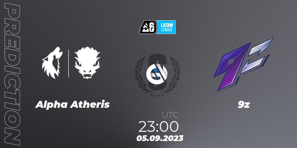Alpha Atheris vs 9z: Match Prediction. 05.09.2023 at 23:00, Rainbow Six, LATAM League 2023 - Stage 2
