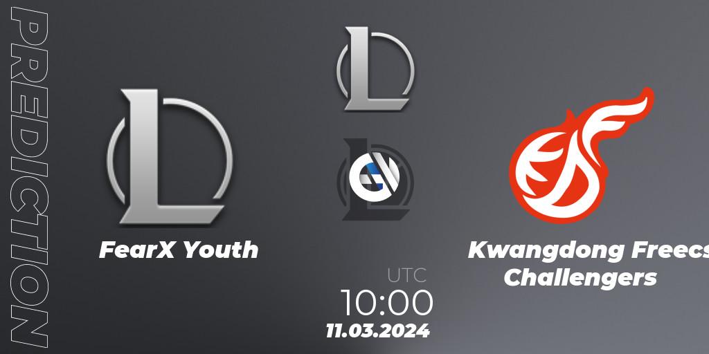 FearX Youth vs Kwangdong Freecs Challengers: Match Prediction. 11.03.24, LoL, LCK Challengers League 2024 Spring - Group Stage
