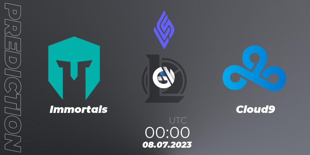 Immortals vs Cloud9: Match Prediction. 07.07.23, LoL, LCS Summer 2023 - Group Stage