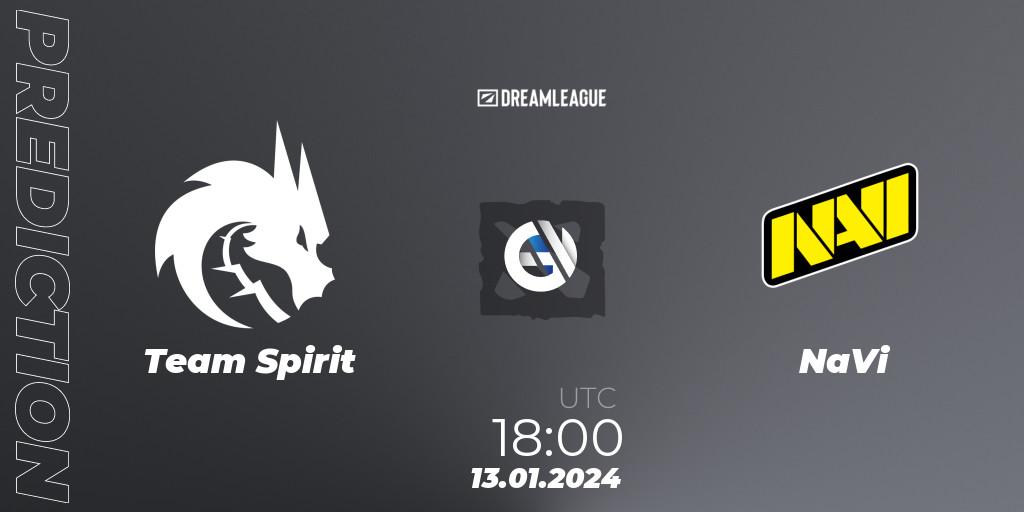 Team Spirit vs NaVi: Match Prediction. 13.01.24, Dota 2, DreamLeague Season 22: Eastern Europe Closed Qualifier