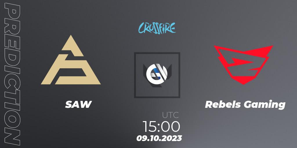 SAW vs Rebels Gaming: Match Prediction. 09.10.23, VALORANT, LVP - Crossfire Cup 2023: Contenders #1