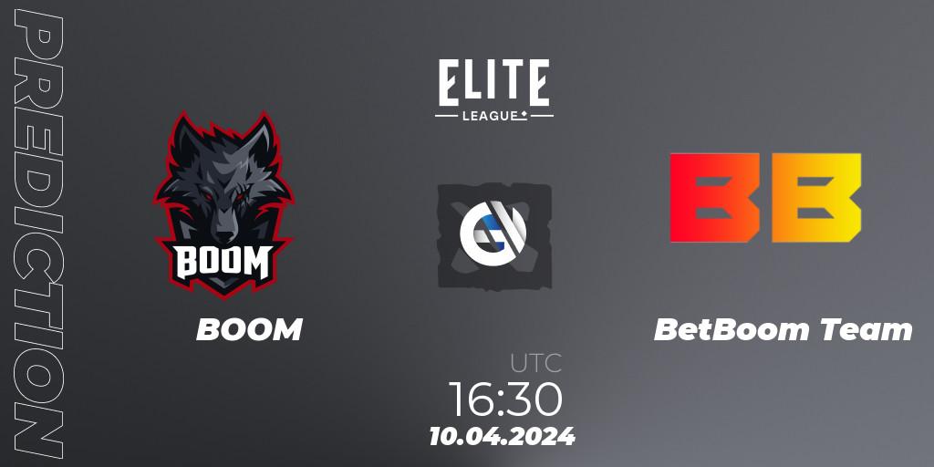 BOOM vs BetBoom Team: Match Prediction. 10.04.24, Dota 2, Elite League: Round-Robin Stage
