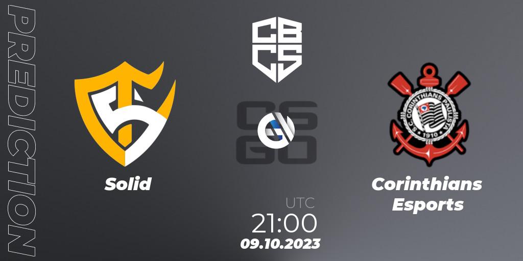 Solid vs Corinthians Esports: Match Prediction. 09.10.2023 at 21:00, Counter-Strike (CS2), CBCS 2023 Season 3: Open Qualifier #2