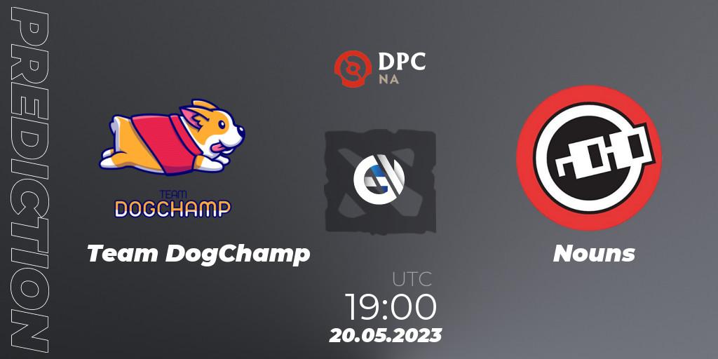 Team DogChamp vs Nouns: Match Prediction. 20.05.23, Dota 2, DPC 2023 Tour 3: NA Division I (Upper)