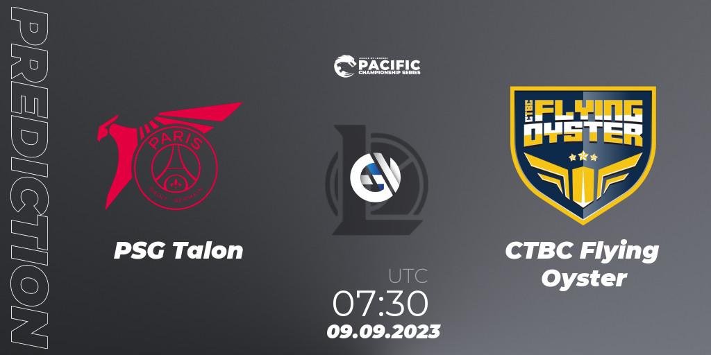 PSG Talon vs CTBC Flying Oyster: Match Prediction. 09.09.2023 at 08:20, LoL, PACIFIC Championship series Playoffs