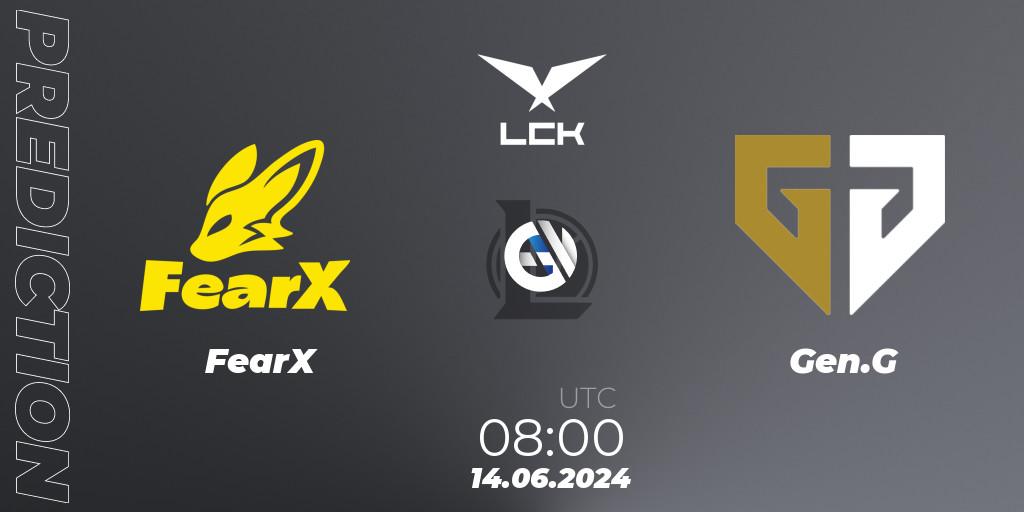 FearX vs Gen.G: Match Prediction. 01.08.2024 at 10:30, LoL, LCK Summer 2024 Group Stage