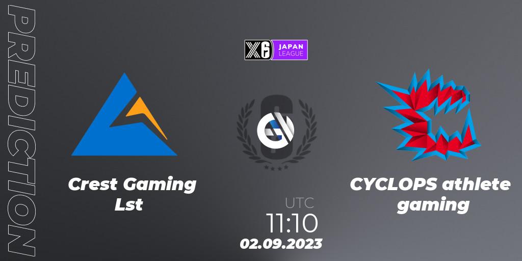 Crest Gaming Lst vs CYCLOPS athlete gaming: Match Prediction. 02.09.23, Rainbow Six, Japan League 2023 - Stage 2