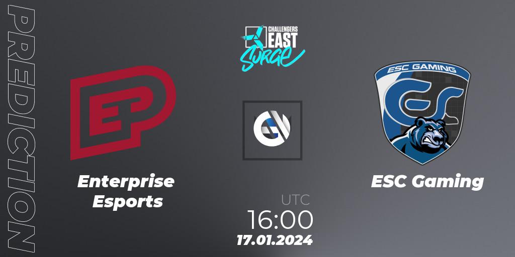 Enterprise Esports vs ESC Gaming: Match Prediction. 17.01.24, VALORANT, VALORANT Challengers 2024 East: Surge Split 1