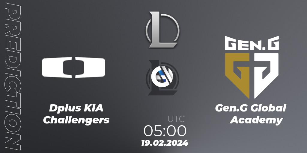 Dplus KIA Challengers vs Gen.G Global Academy: Match Prediction. 19.02.24, LoL, LCK Challengers League 2024 Spring - Group Stage
