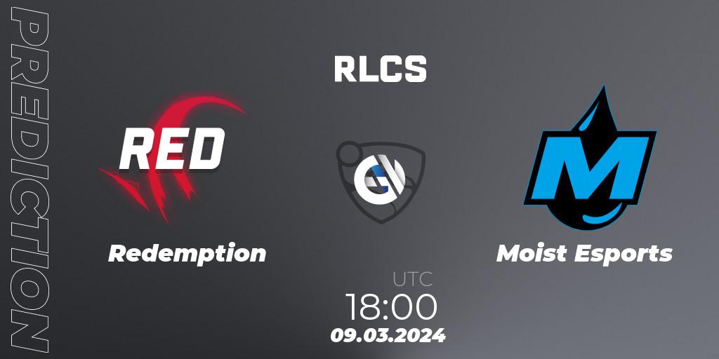 Redemption vs Moist Esports: Match Prediction. 09.03.24, Rocket League, RLCS 2024 - Major 1: Europe Open Qualifier 3