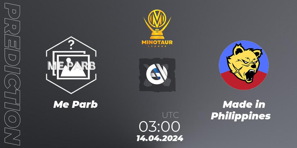 Me Parb vs Made in Philippines: Match Prediction. 27.04.24, Dota 2, Minotaur League