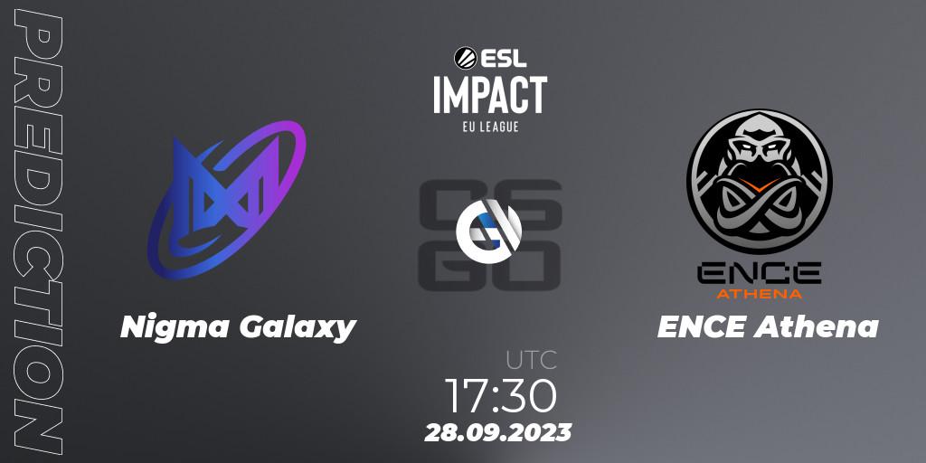 Nigma Galaxy vs ENCE Athena: Match Prediction. 28.09.23, CS2 (CS:GO), ESL Impact League Season 4: European Division