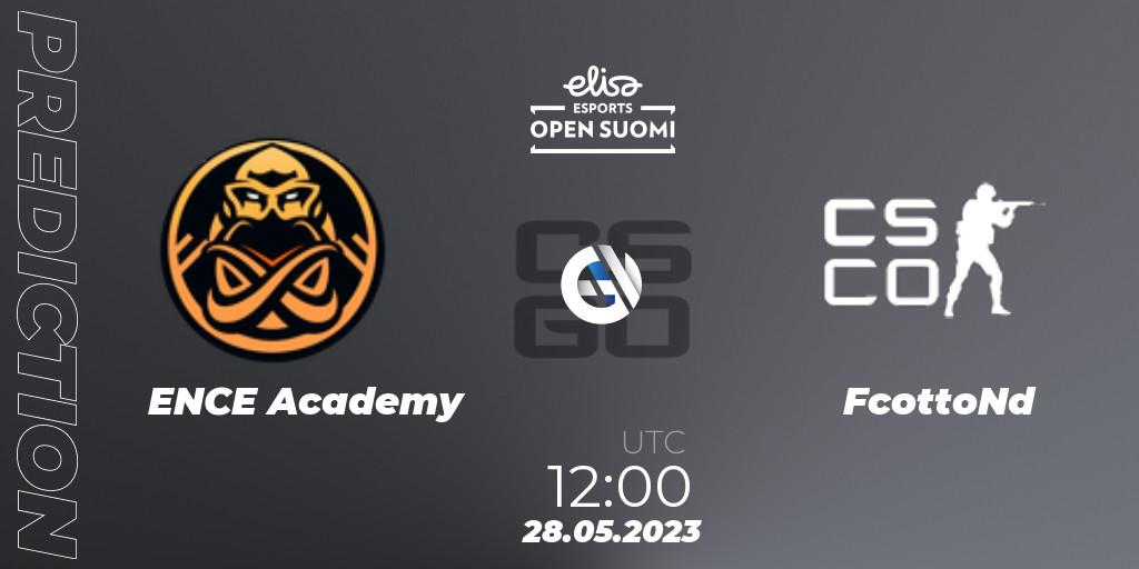 ENCE Academy vs FcottoNd: Match Prediction. 28.05.2023 at 12:10, Counter-Strike (CS2), Elisa Open Suomi Season 5