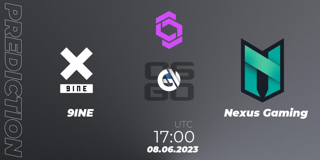 9INE vs Nexus Gaming: Match Prediction. 08.06.2023 at 17:00, Counter-Strike (CS2), CCT West Europe Series 4