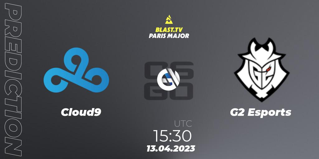 Cloud9 vs G2 Esports: Match Prediction. 13.04.23, CS2 (CS:GO), BLAST.tv Paris Major 2023 Europe RMR B