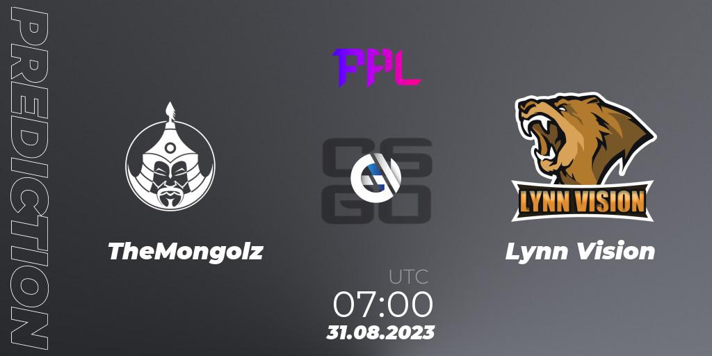 TheMongolz vs Lynn Vision: Match Prediction. 31.08.2023 at 07:00, Counter-Strike (CS2), Perfect World Arena Premier League Season 5