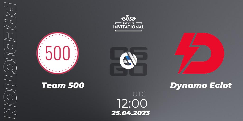 Team 500 vs Dynamo Eclot: Match Prediction. 25.04.2023 at 12:00, Counter-Strike (CS2), Elisa Invitational Spring 2023