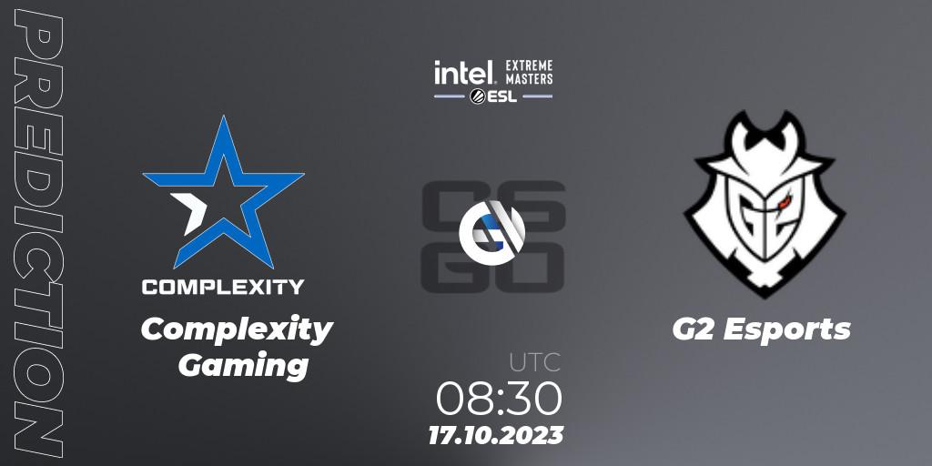 Complexity Gaming vs G2 Esports: Match Prediction. 17.10.23, CS2 (CS:GO), IEM Sydney 2023