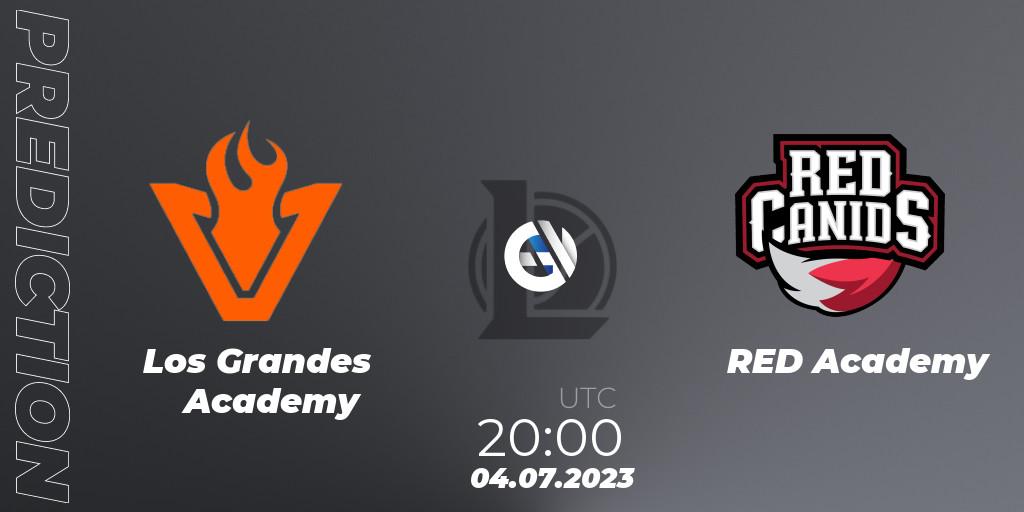 Los Grandes Academy vs RED Academy: Match Prediction. 04.07.2023 at 20:00, LoL, CBLOL Academy Split 2 2023 - Group Stage