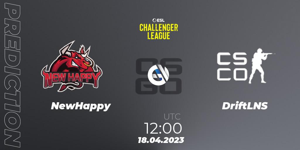 NewHappy vs DriftLNS: Match Prediction. 18.04.2023 at 12:00, Counter-Strike (CS2), ESL Challenger League Season 45: Asia-Pacific
