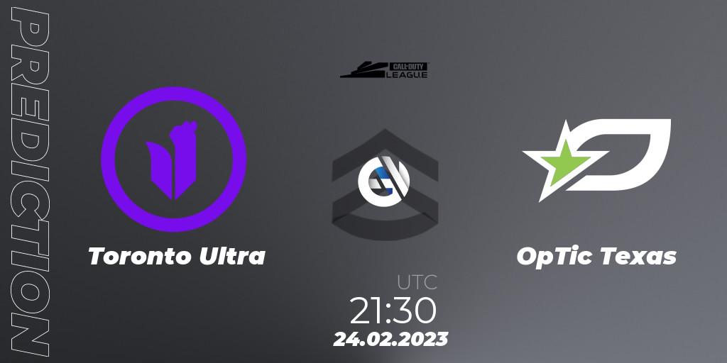 Toronto Ultra vs OpTic Texas: Match Prediction. 24.02.23, Call of Duty, Call of Duty League 2023: Stage 3 Major Qualifiers
