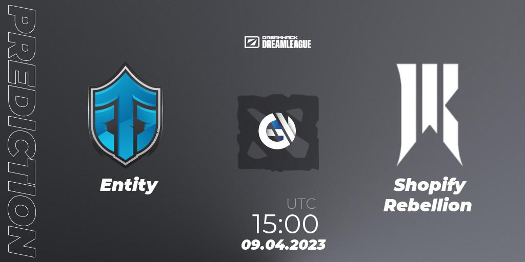Entity vs Shopify Rebellion: Match Prediction. 09.04.23, Dota 2, DreamLeague Season 19 - Group Stage 1